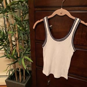 NWOT Aeropostale cropped fitted ribbed ringer tank